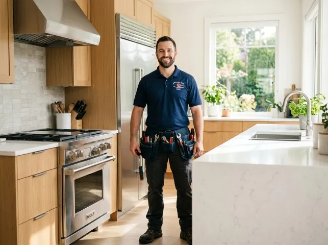 Appliance Repair Hero technician in a Aurora, SD kitchen after an appliance repair